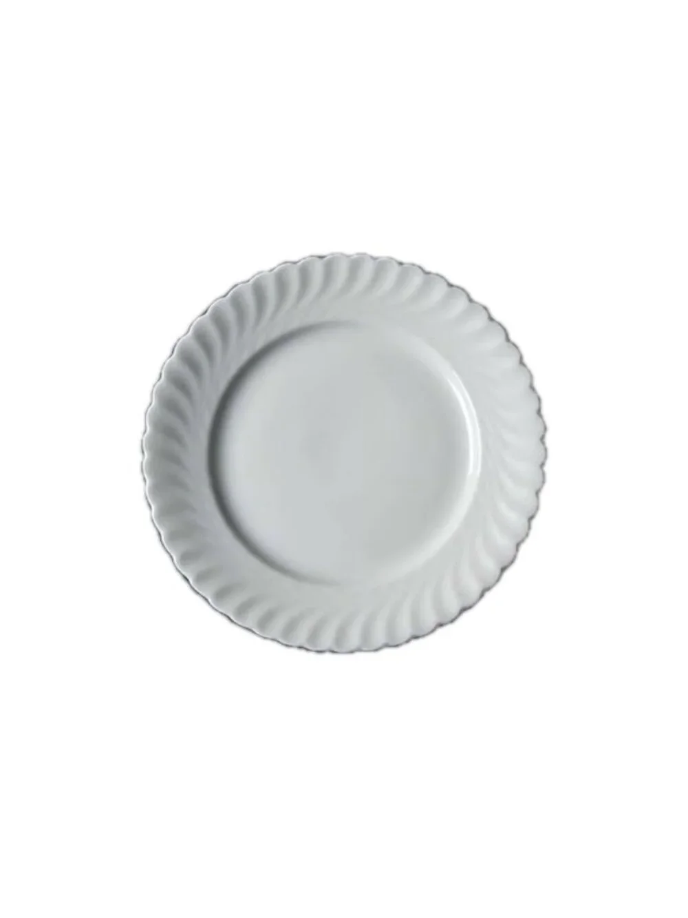 AK Kaiser Germany 13pc China Nicole Plates 4 dinner 4 bread 5 salad White Swirl